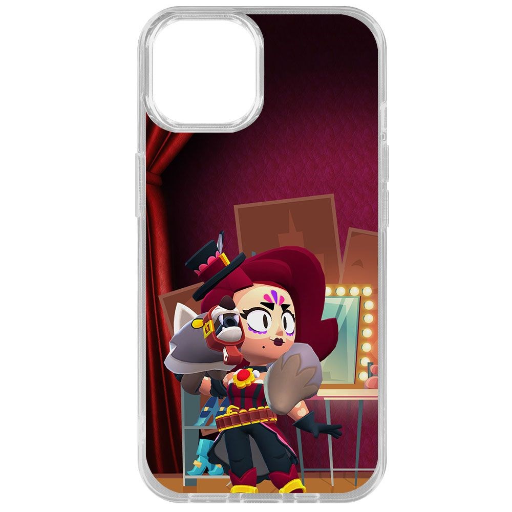 

Чехол-накладка Krutoff Clear Case Brawl Stars-Лихая Лола для iPhone 14, Прозрачный