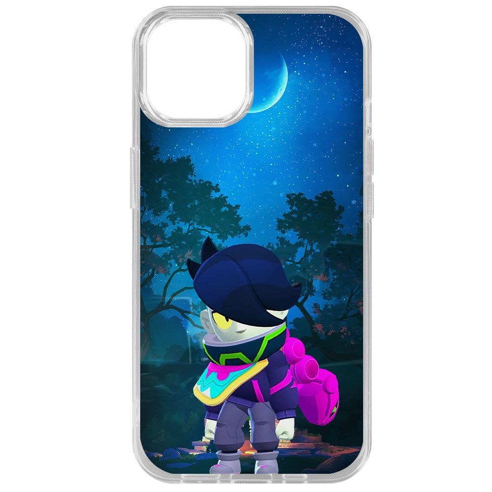 

Чехол-накладка Krutoff Clear Case Brawl Stars-Орочи Эдгар для iPhone 14, Прозрачный