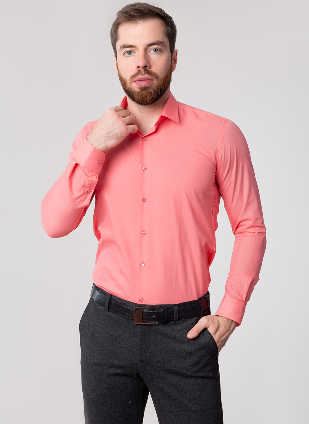 

Рубашка мужская Stravardi 55129 оранжевая 50 RU, 55129