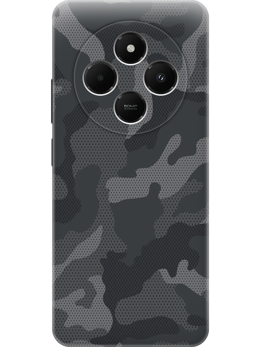 

Силиконовый чехол на Xiaomi Redmi 14C / Poco C75 с принтом "Серо-синий камуфляж", Прозрачный;серый;синий, 786715781