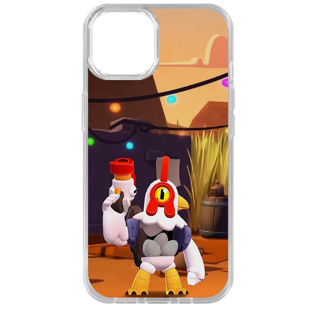 

Чехол-накладка Krutoff Clear Case Brawl Stars-Цыплёнок Рико для iPhone 14