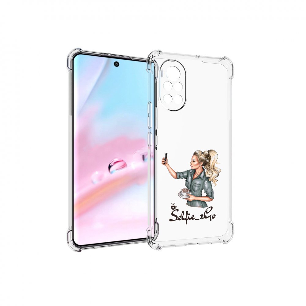 

Чехол MyPads Селфи-девушка женский для Huawei Nova 8 (ANG-LX1), Прозрачный, Tocco
