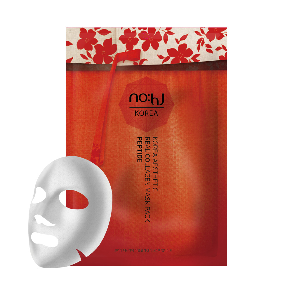 

Омолаживающая маска с коллагеном и пептидами NO:HJ Korea Aesthetic Real Collagen Mask 10шт, NO:HJ Korea Aesthetic Real Collagen Mask Pack PEPTIDE, 10шт.