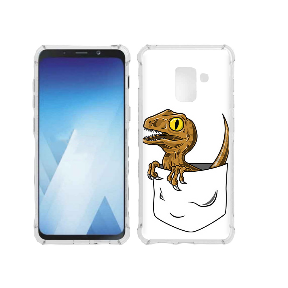 

Чехол MyPads Tocco для Samsung Galaxy A5 (2018) динозавр в кармане (PT95317.573.327), Прозрачный, Tocco