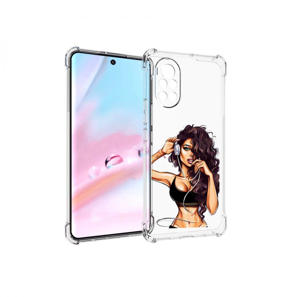 

Чехол MyPads Спортивная-девушка женский для Huawei Nova 8 (ANG-LX1), Прозрачный, Tocco