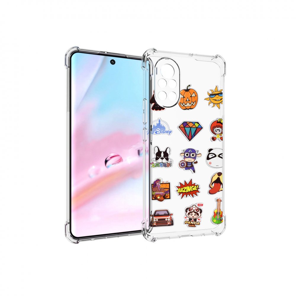 

Чехол MyPads Стикеры-2 для Huawei Nova 8 (ANG-LX1), Прозрачный, Tocco