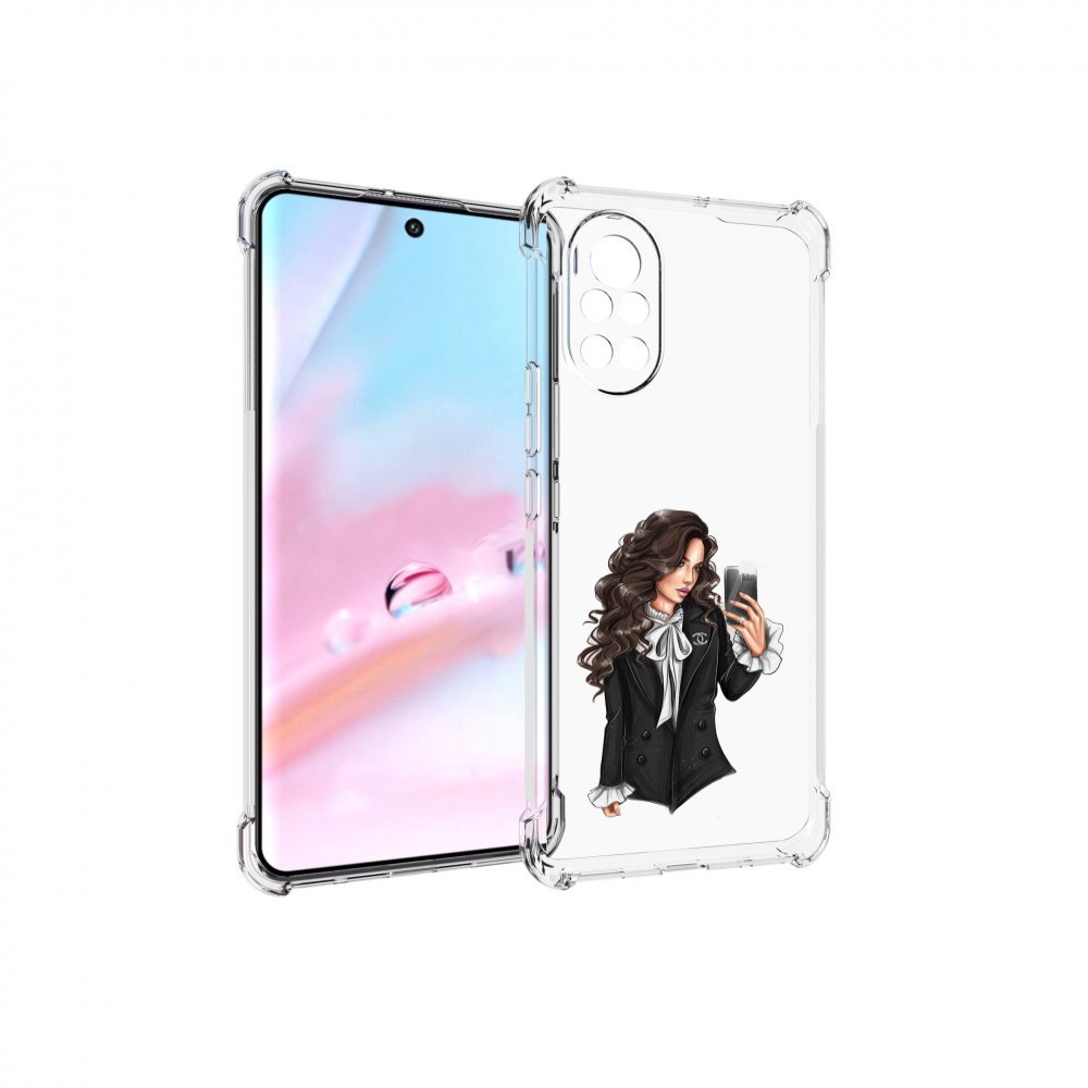 

Чехол MyPads Стильная-девушка для Huawei Nova 8 (ANG-LX1), Прозрачный, Tocco
