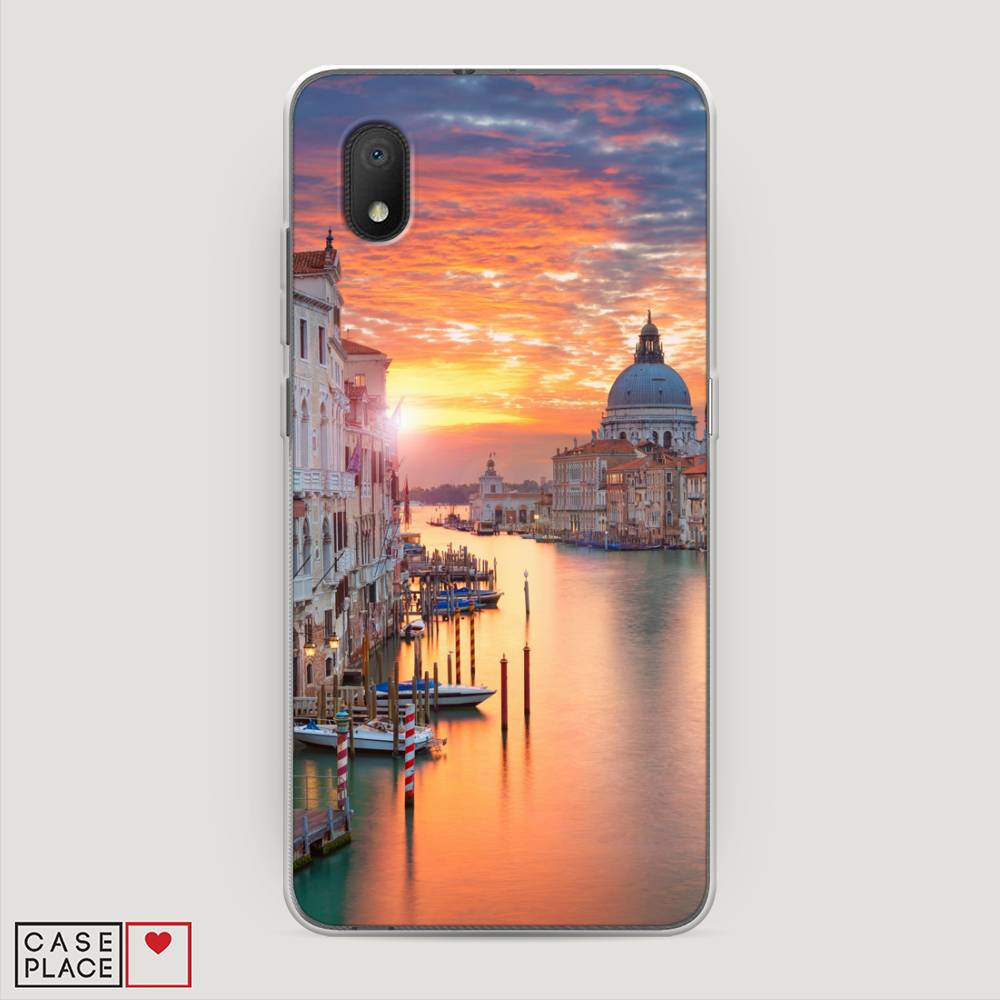 

Чехол на Alcatel 1A/1B (2020) "Восход 11", Розовый;оранжевый, 171150-2