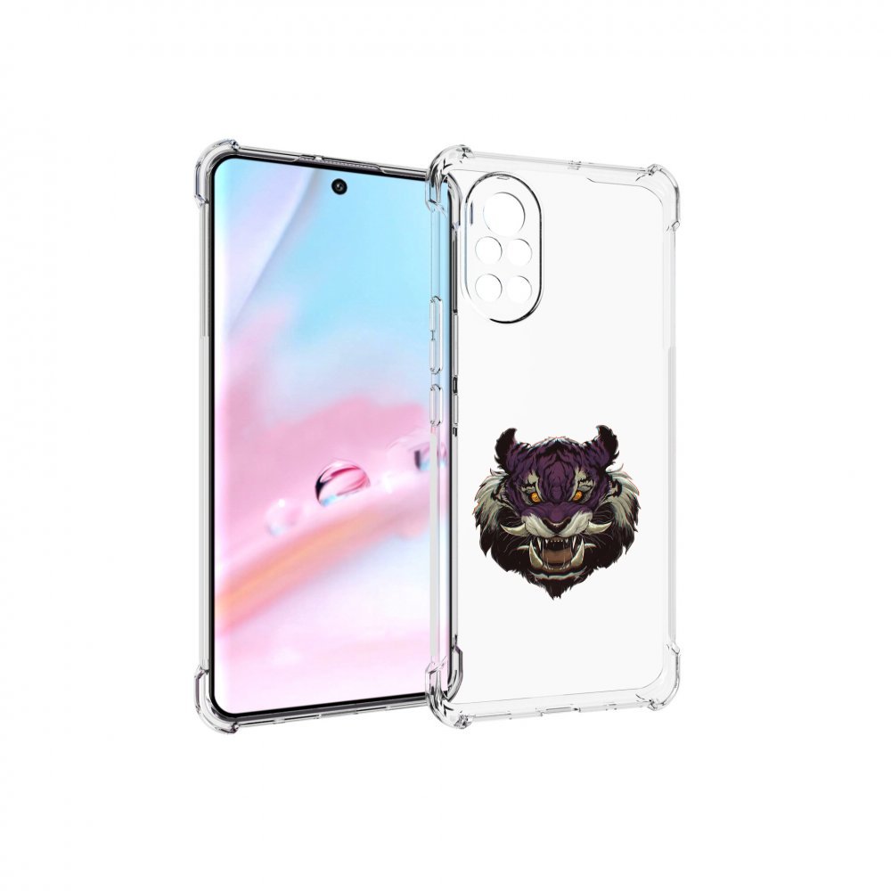 

Чехол MyPads Страшный-тигр для Huawei Nova 8 (ANG-LX1), Прозрачный, Tocco