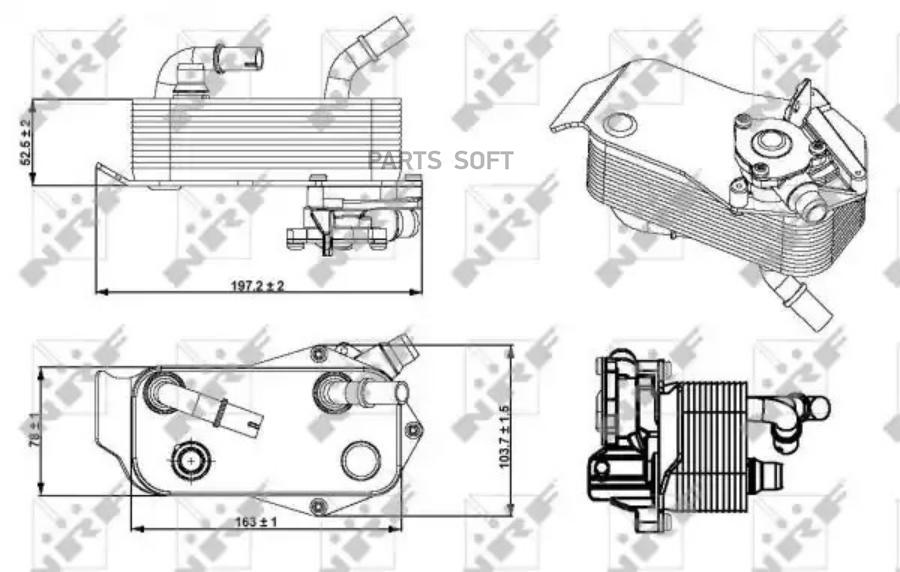 

NRF 31279 NRF 31279_радиатор масляный!\ BMW Z 2.5 09> 1шт