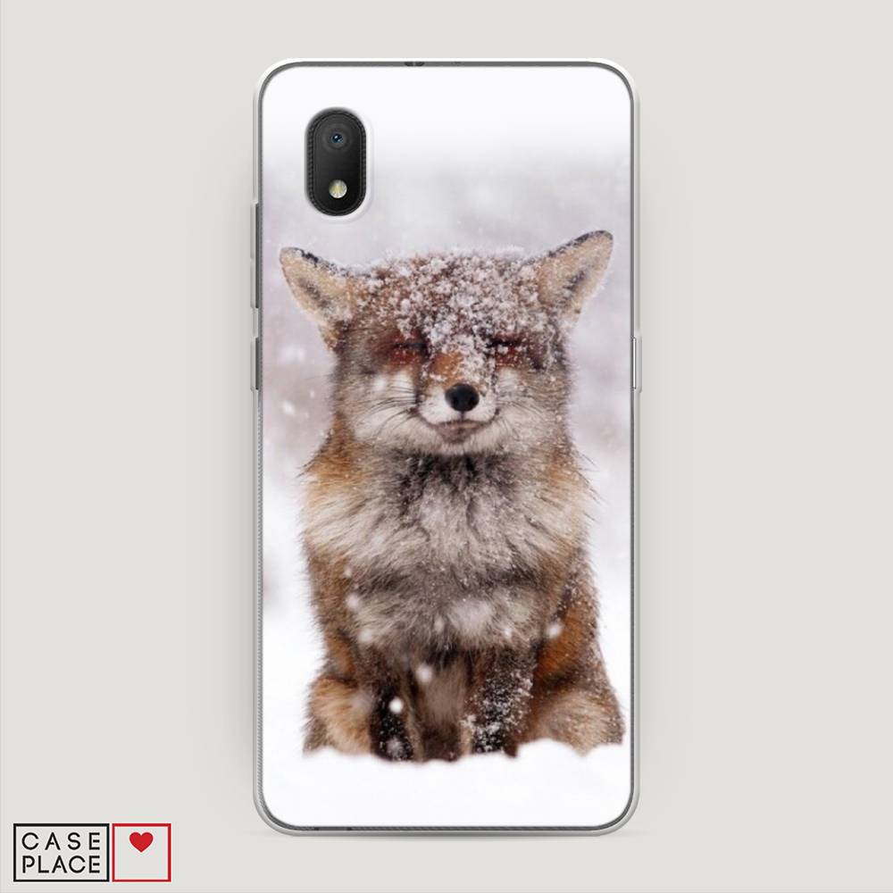 

Чехол на Alcatel 1A/1B (2020) "Зимняя лиса", Белый;серый;коричневый, 171150-1