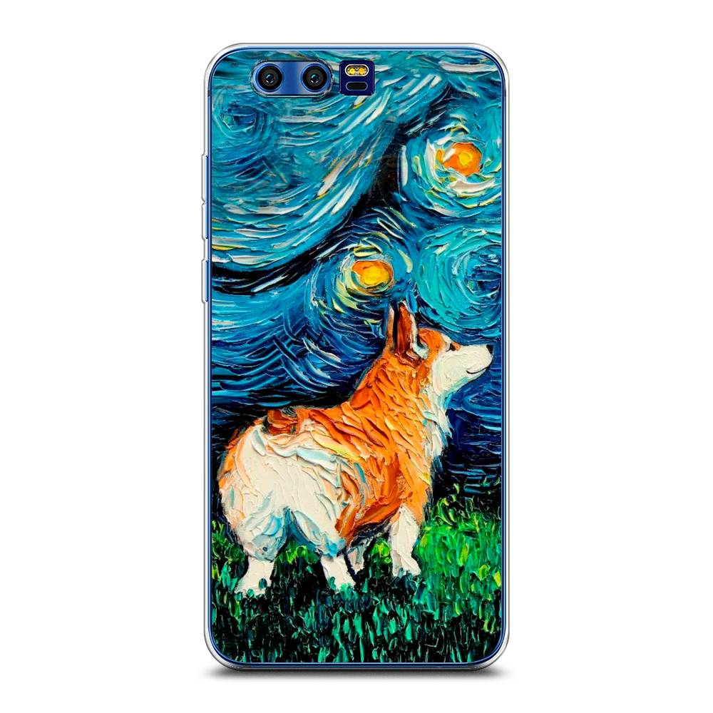 

Чехол на Honor 9 "Корги звёздная ночь", Коричневый;белый;зеленый, 62450-1