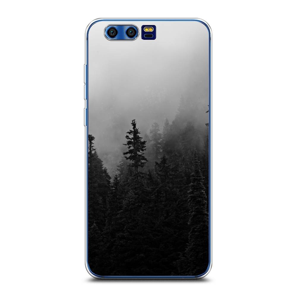 

Чехол на Honor 9 "Туманный лес", Серый;черный, 62450-2