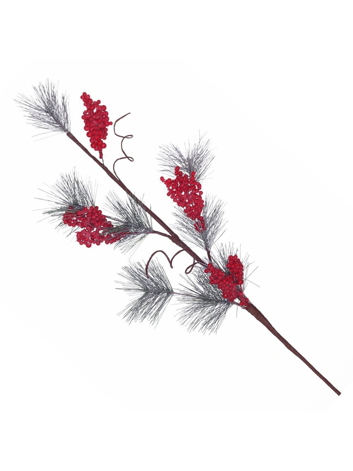 

Искусственная ветка новогодняя 65 см ALAT Home 741512, Зеленый;коричневый;красный