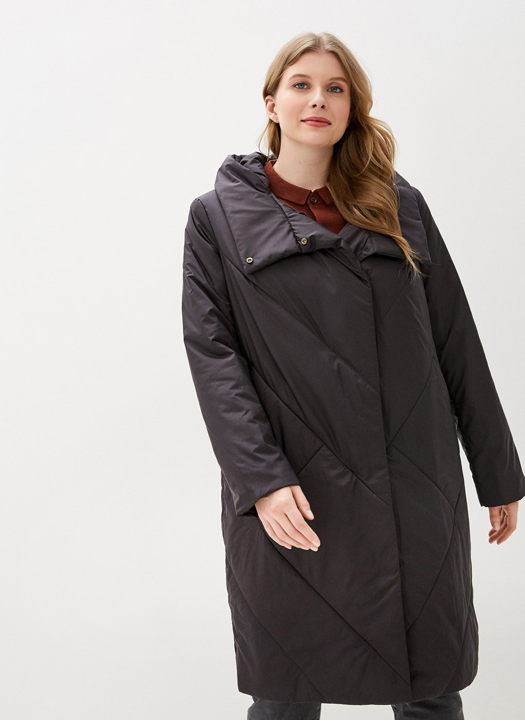 

Пальто женское WINTERRA 53154 коричневое 48 RU, 53154