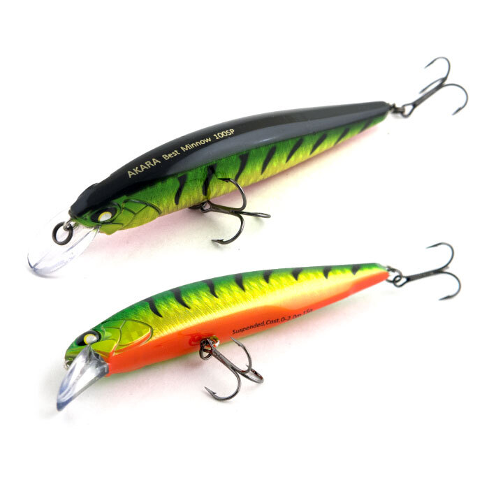 

Воблер Akara Best Minnow 100SP 15 гр 9/17 oz 3,9 in A99, Разноцветный, Best Minnow