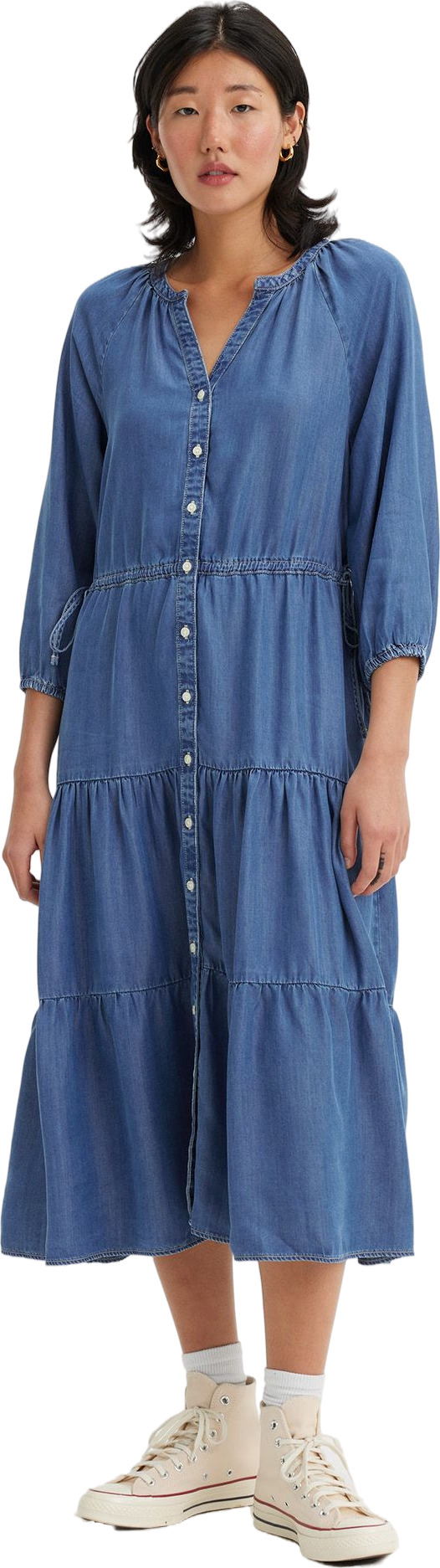 Платье женское Levi's CECILE MIDI DRESS MED INDIGO - WORN IN белое XS