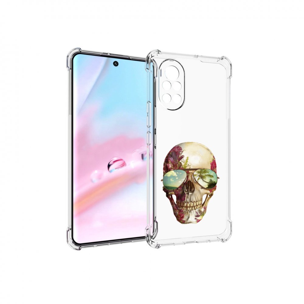 

Чехол MyPads Череп с очками для Huawei Nova 8 (ANG-LX1), Прозрачный, Tocco