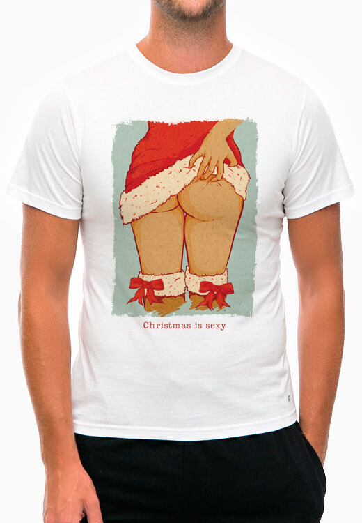 

Футболка унисекс NoBrand Christmas is sexy белая 3XL, Белый, Christmas is sexy