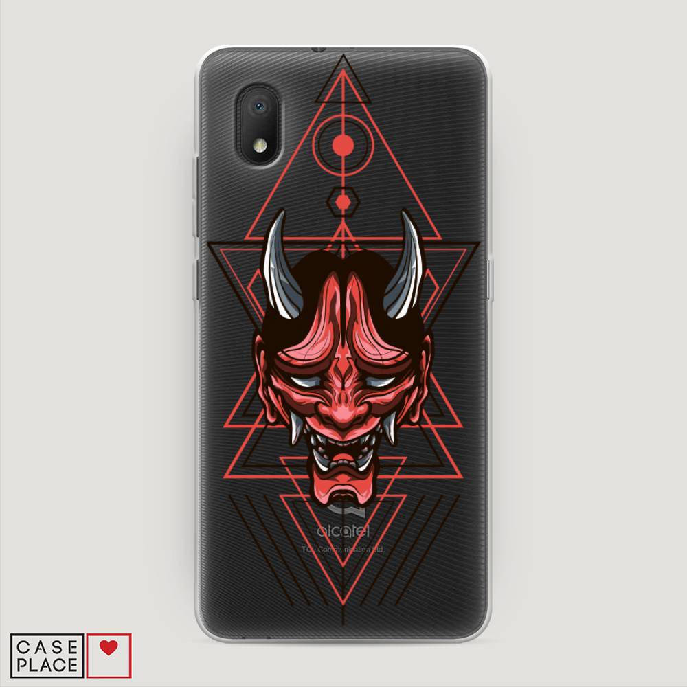 

Чехол на Alcatel 1A/1B (2020) "Hanya Oni mask", Серый;красный;черный, 171150-4