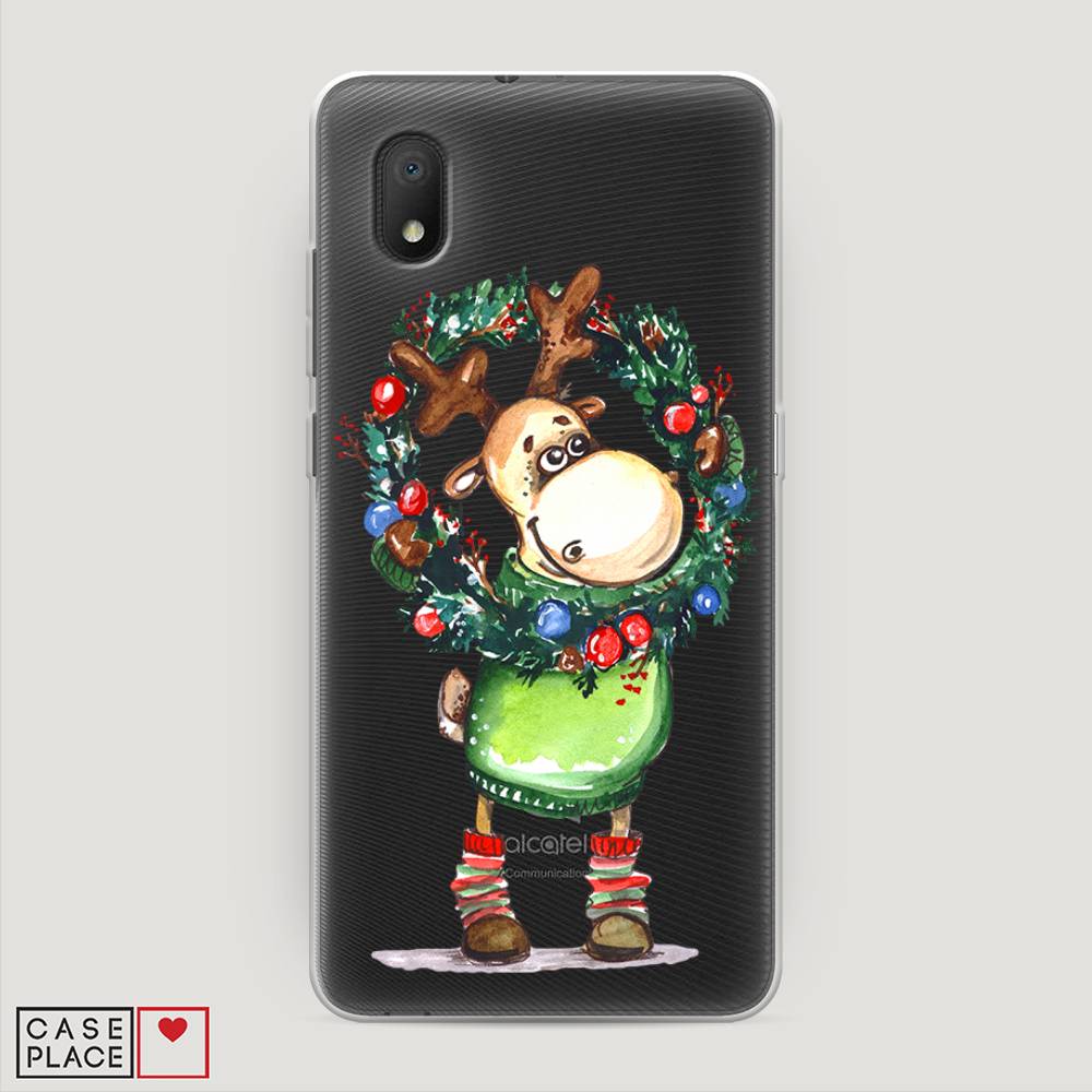 

Чехол на Alcatel 1A/1B (2020) "Олень с новогодним венком", 171150-4