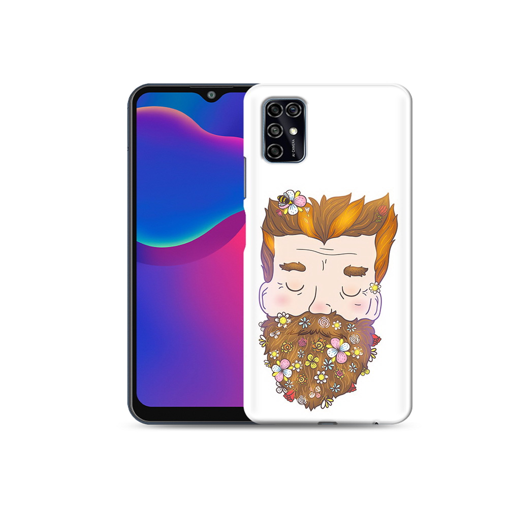 

Чехол MyPads Tocco для ZTE Blade V2020 Smart мужчина с цветами в бороде (PT156449.459.489), Прозрачный, Tocco