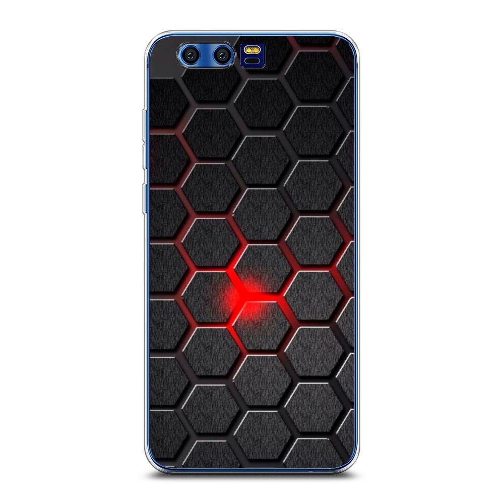 

Чехол на Honor 9 "Соты красные", Красный;черный;серый, 62450-3