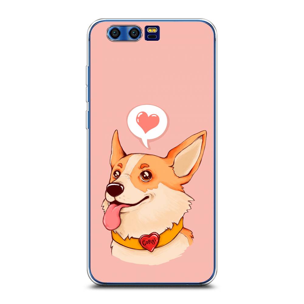 

Чехол на Honor 9 "Корги язык", Розовый;коричневый, 62450-1