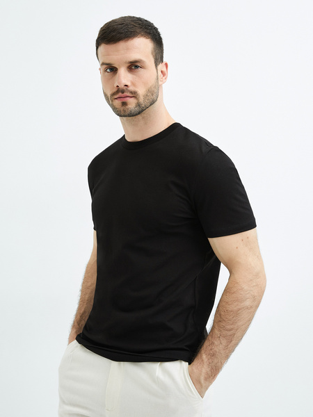 

Футболка мужская ZARINA 3225566472 черная S, Черный, 3225566472