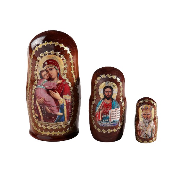 

Матрёшка Православная, 3 кукольная, Владимирская, Спас, Николай Чудотворец Sima-Land