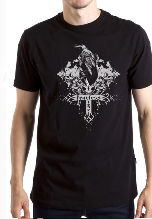 

Футболка унисекс NoBrand Fearless черная 3XL, Черный, Fearless