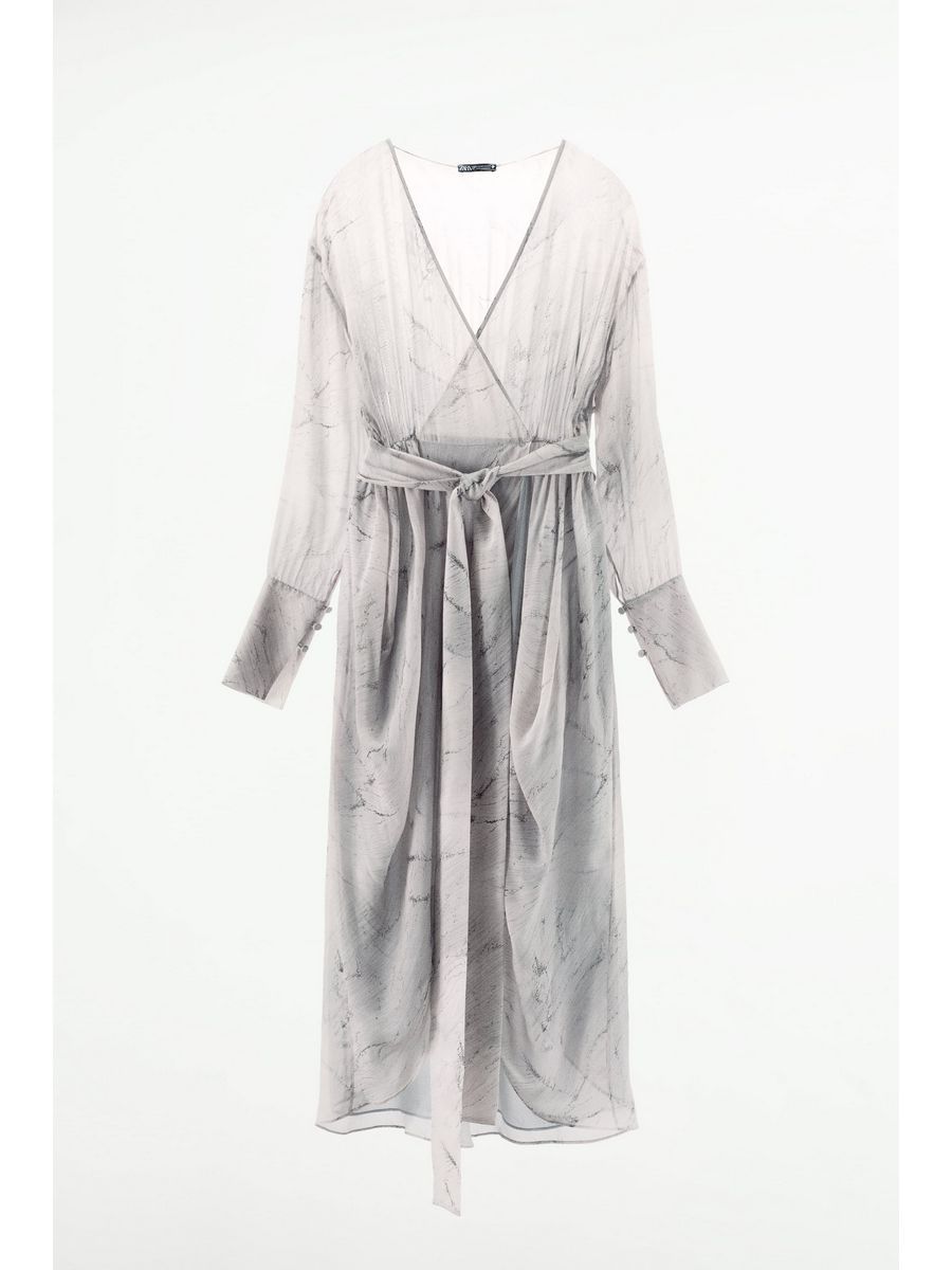 

Платье женское ZARA 090370068 серое XS-S, Серый, 090370068