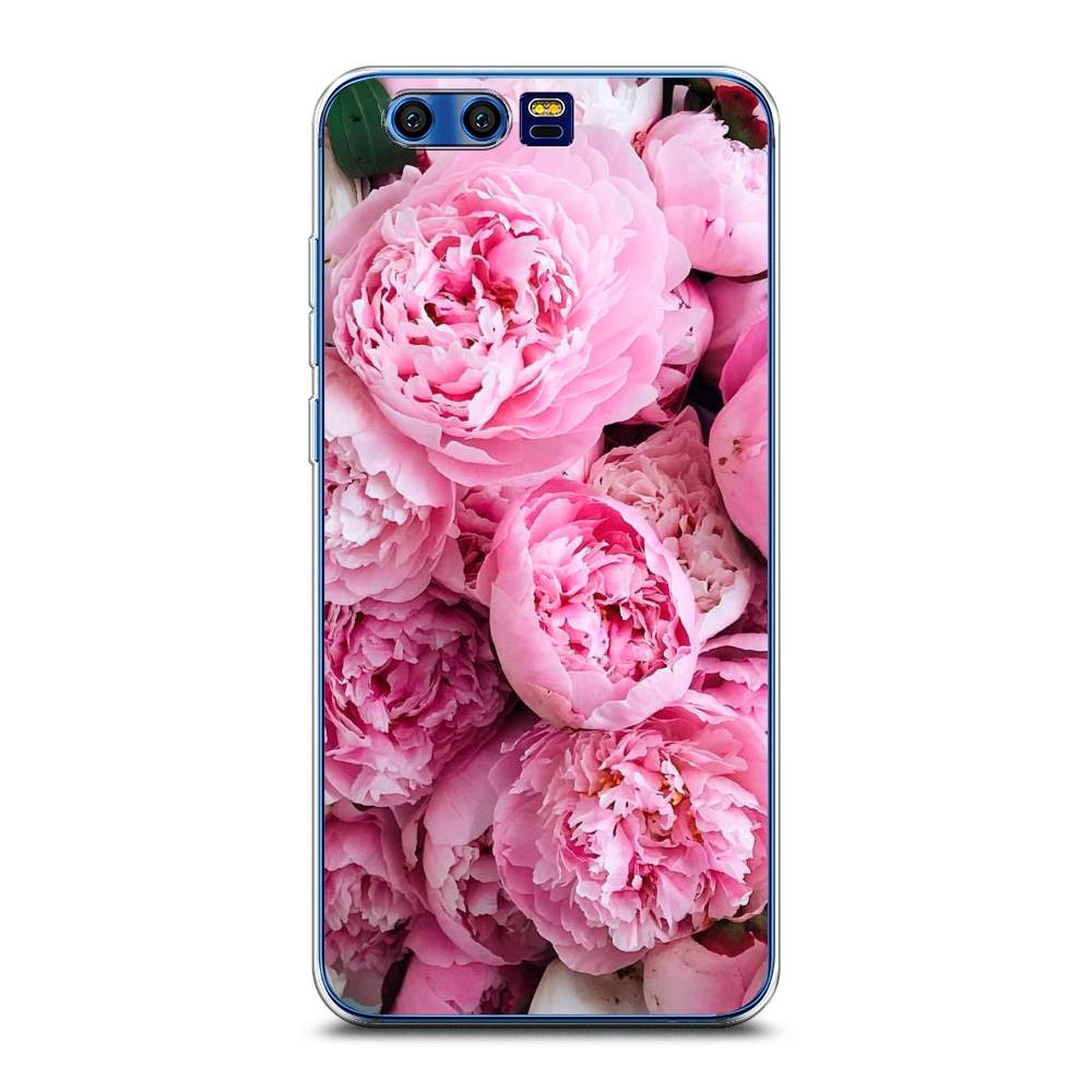 

Чехол на Honor 9 "Розовые пионы", Бежевый;розовый, 62450-2