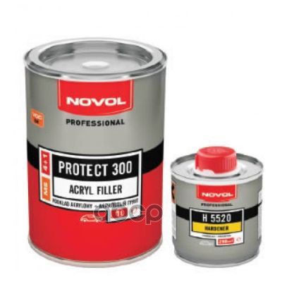 NOVOL 37031 Грунт Novol акриловый 41 MS Protect 300 белый 1 л БЕЗ ОТВЕРДИТЕЛЯ нужен отв 4730₽