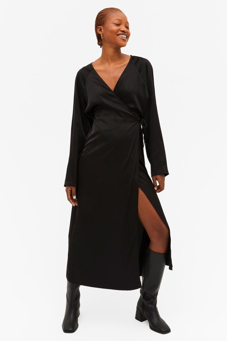 Платье женское Monki 1080157002 черное L (доставка из-за рубежа)