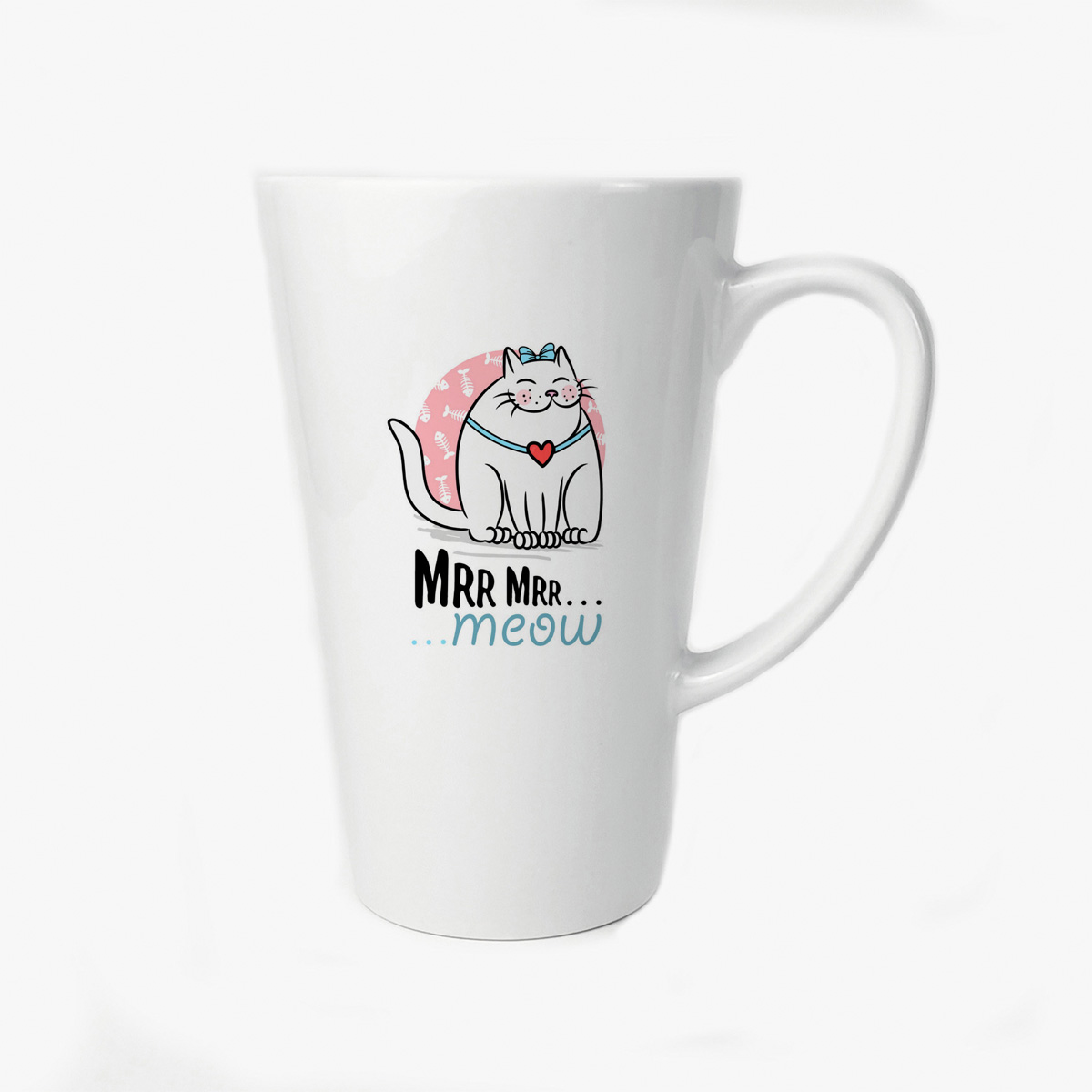 

Большая конусная кружка CoolPodarok Прикол Mrrrr meow (есть пара)она