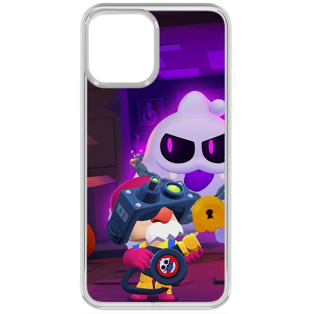 фото Чехол-накладка krutoff clear case brawl stars-охотник за скуиками гэйл для iphone 13 pro