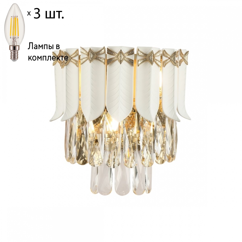 

Бра с лампочками Favourite Frons 2734-3W+Lamps E14 Свеча