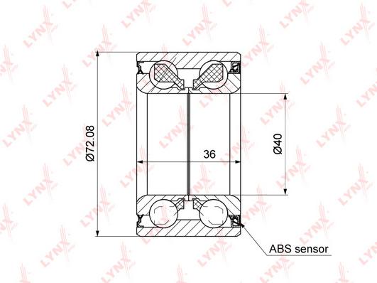 

Подшипник передней ступицы Suzuki Splash/Swift III/Swift IV 05> Opel Agila 03>14 Lynx WB14