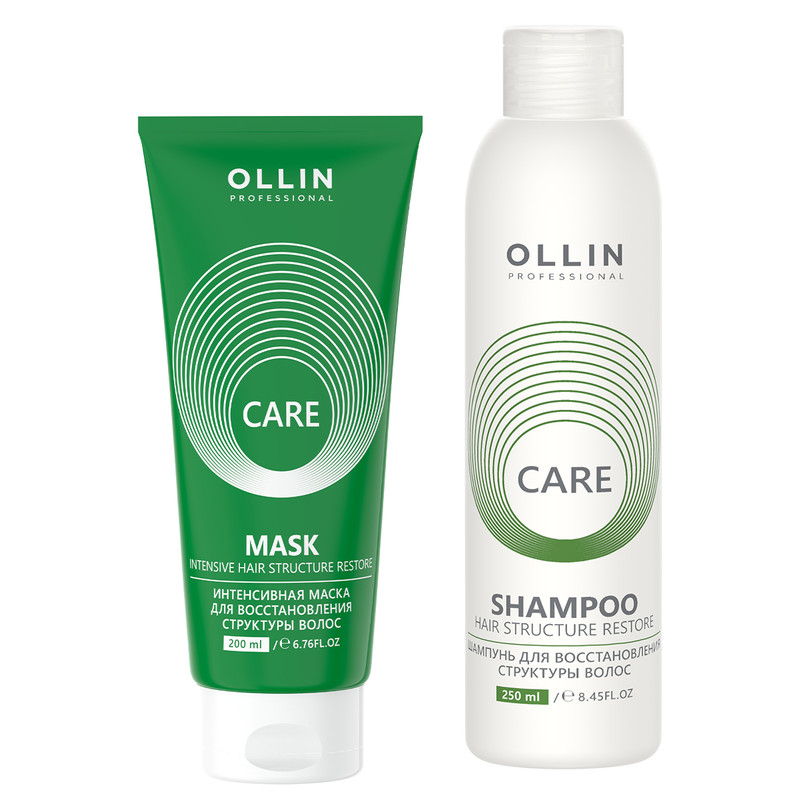 Набор для повреждённых волос Ollin Professional Care 250 и 200 мл wella professionals маска для восстановления окрашенных волос color motion structure mask