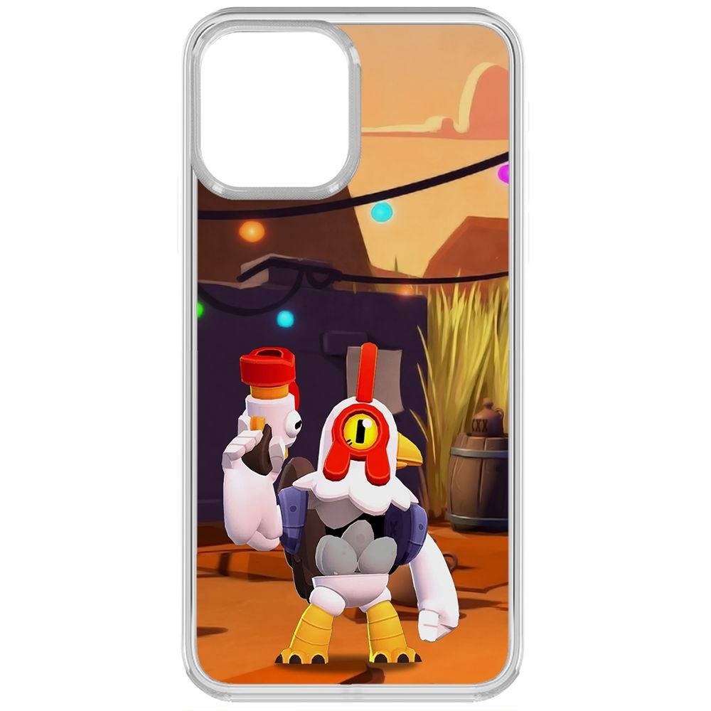 

Чехол-накладка Krutoff Clear Case Brawl Stars-Цыплёнок Рико для iPhone 13