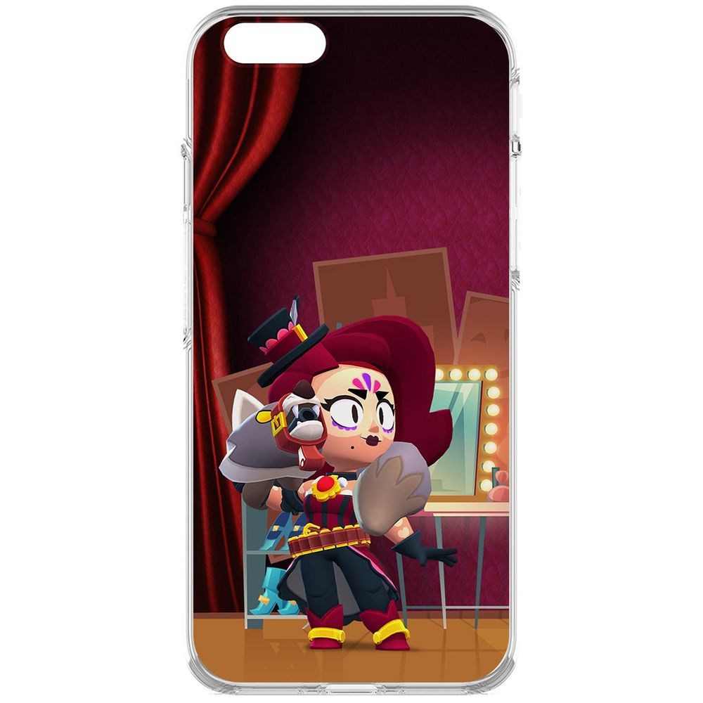 

Чехол-накладка Krutoff Clear Case Brawl Stars-Лихая Лола для iPhone 6, Прозрачный
