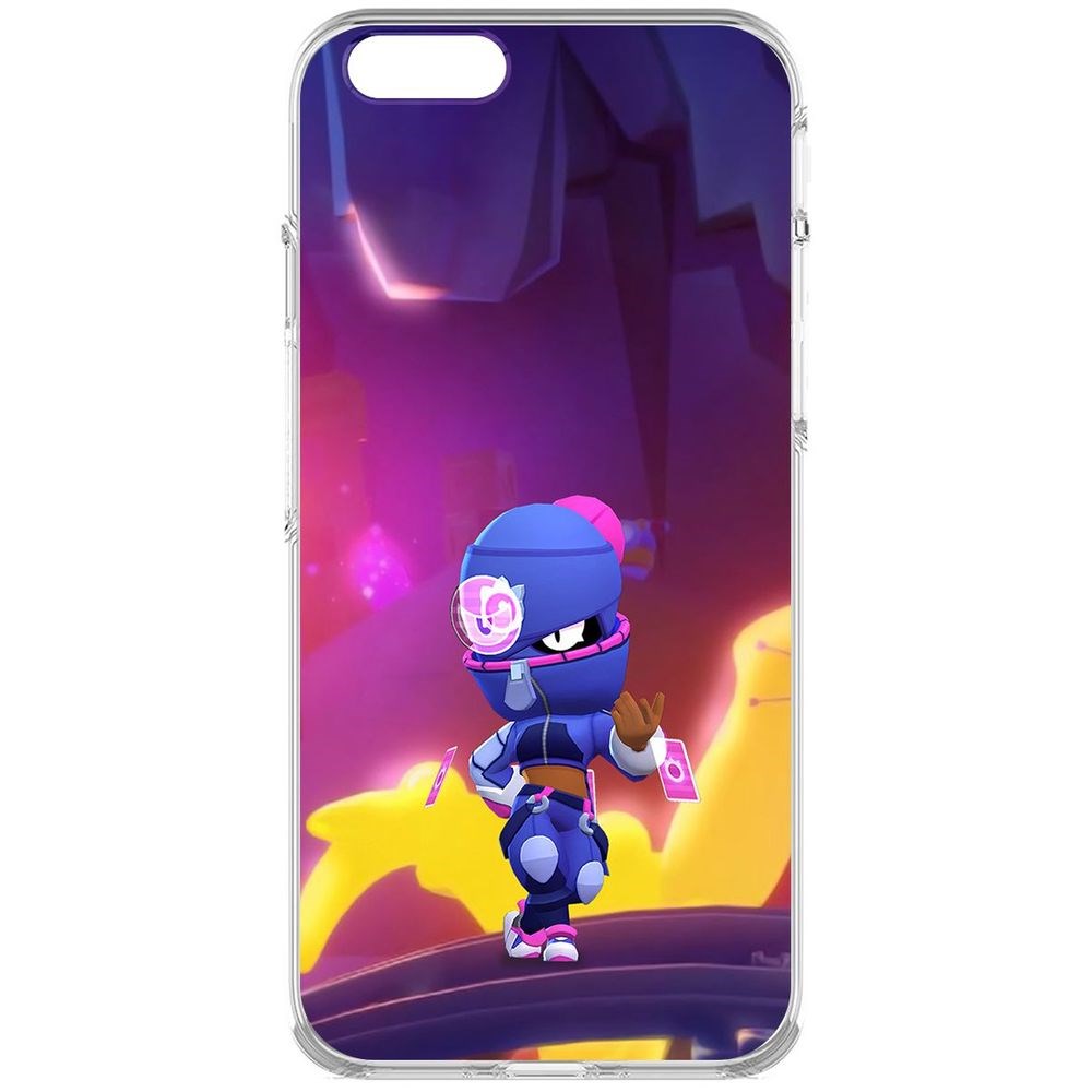 

Чехол-накладка Krutoff Clear Case Brawl Stars-Ниндзя Тара для iPhone 6, Прозрачный