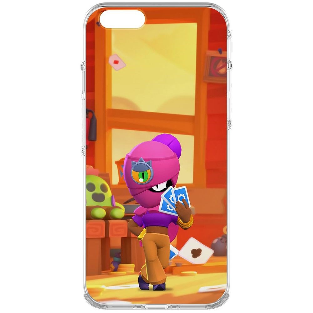 

Чехол-накладка Krutoff Clear Case Brawl Stars-Тара для iPhone 6, Прозрачный