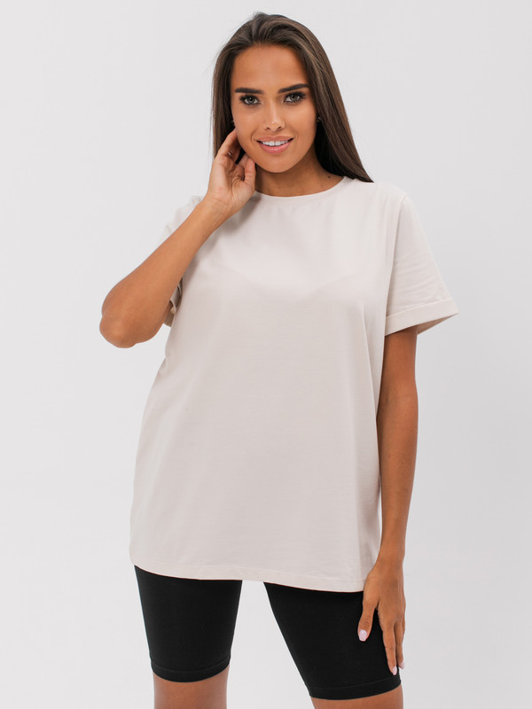 

Футболка женская CHIC&CHARISMA uz100330 бежевая M, Бежевый, uz100330