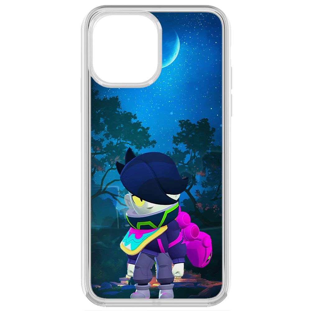 

Чехол-накладка Krutoff Clear Case Brawl Stars-Орочи Эдгар для iPhone 13 Pro Max, Прозрачный