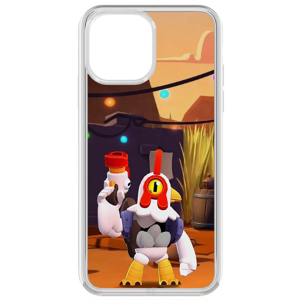 

Чехол-накладка Krutoff Clear Case Brawl Stars-Цыплёнок Рико для iPhone 13 Pro Max