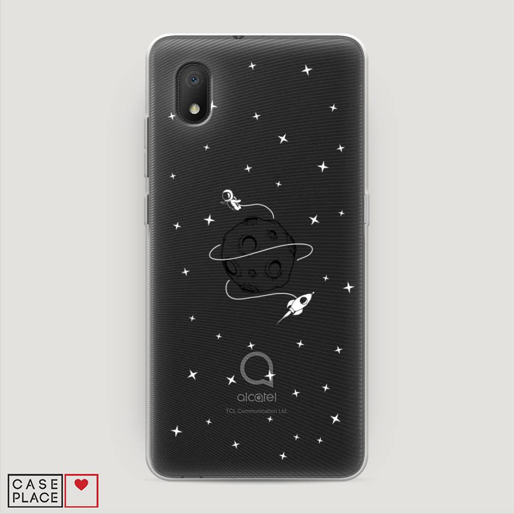 

Чехол на Alcatel 1A/1B (2020) "Полет вокруг луны", Белый;серый;черный, 171150-2