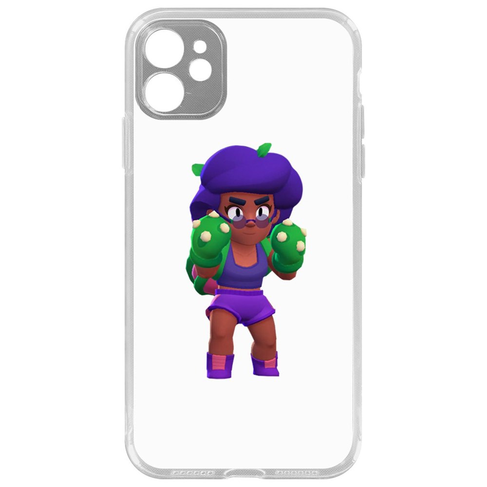 

Чехол-накладка Krutoff Clear Case Brawl Stars-Роза для iPhone 11 с защитой камеры