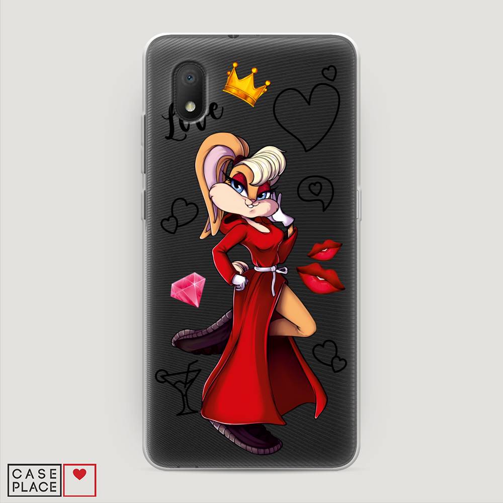 

Чехол на Alcatel 1A/1B (2020) "Rich Lola Bunny", Красный;бежевый;оранжевый, 171150-6